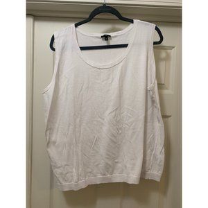Talbots White Sleeveless Scoop Neck Tank Top 3X
